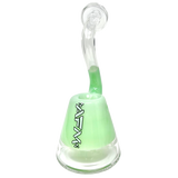 AFM 7.5" Spaceship Glass Bubbler in Mint Green with Clear Neck - Front View