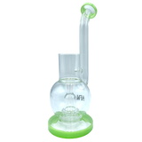 10" AFM Glass Puffco Proxy Dab Rig in Slime color with Bent Neck and Showerhead Perc