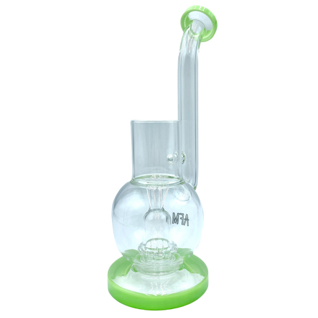 10" AFM Glass Puffco Proxy Dab Rig in Slime color with Bent Neck and Showerhead Perc