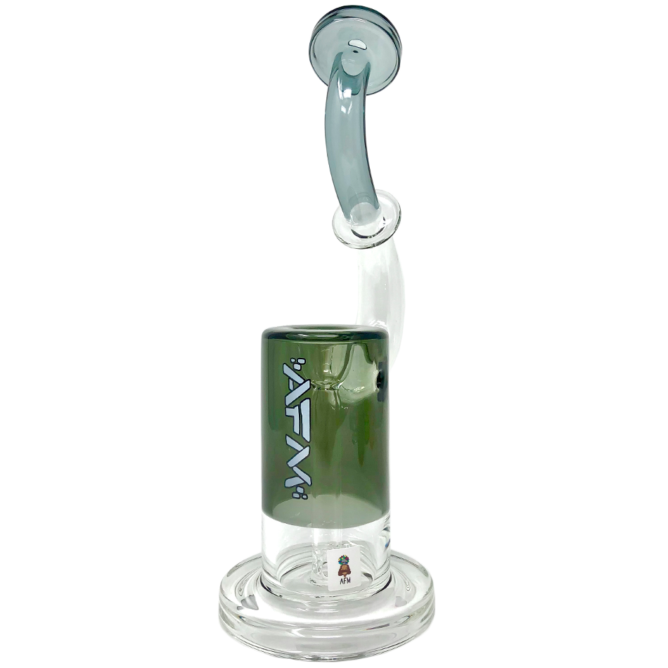 9.5" AFM Microscope Color Glass Bubbler with Borosilicate Build, Front View on White Background