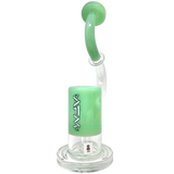 AFM 9.5" Microscope Color Glass Bubbler, Mint Green with Clear Base, Front View