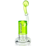 AFM 9.5" Microscope Color Glass Bubbler in Lime Green with Borosilicate Glass - Front View