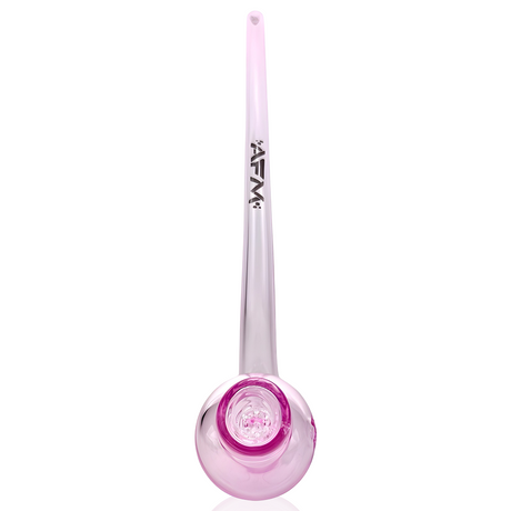 AFM 10" Gandalf Pink Glass Screen Hand Pipe with Bent Neck and Borosilicate Build