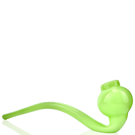 AFM 10" Gandalf Slime Green Glass Hand Pipe with Deep Bowl - Side View