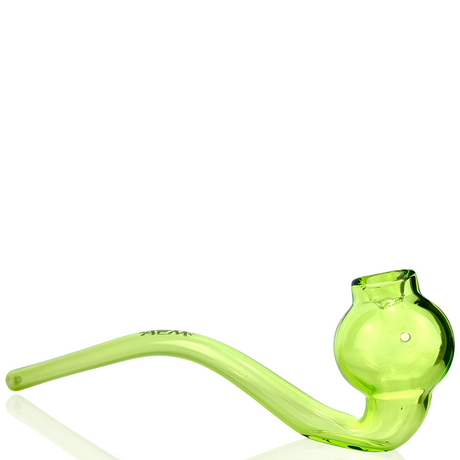 AFM 10" Gandalf Lime Glass Screen Hand Pipe - Angled Side View on White Background