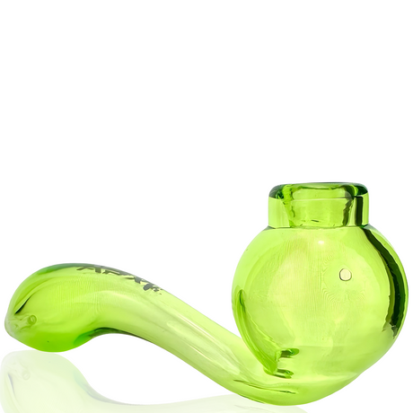 AFM 5.5" Iris Glass Screen Hand Pipe in Green, Classic Spoon Design, Borosilicate