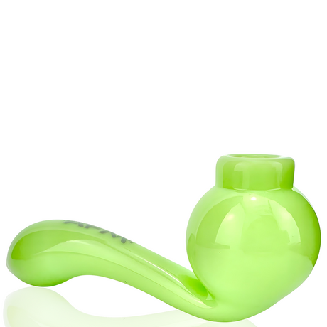 AFM 5.5" Iris Glass Screen Hand Pipe in Green, Classic Spoon Design, Borosilicate