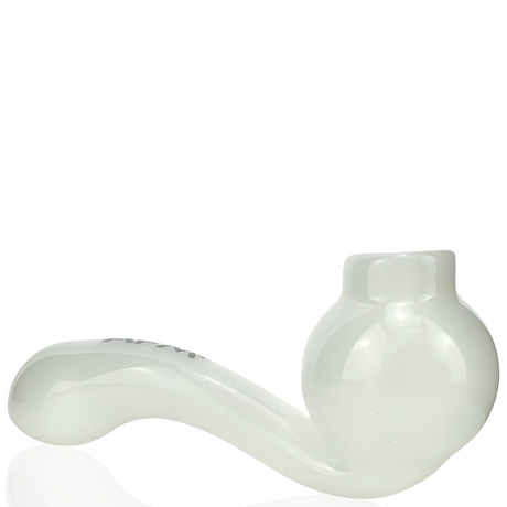 AFM 5.5" Iris Glass Screen Hand Pipe with deep bowl, side view on white background