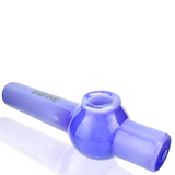 AFM 6" Lily Glass Screen Hand Pipe in Vibrant Blue - Angled Side View