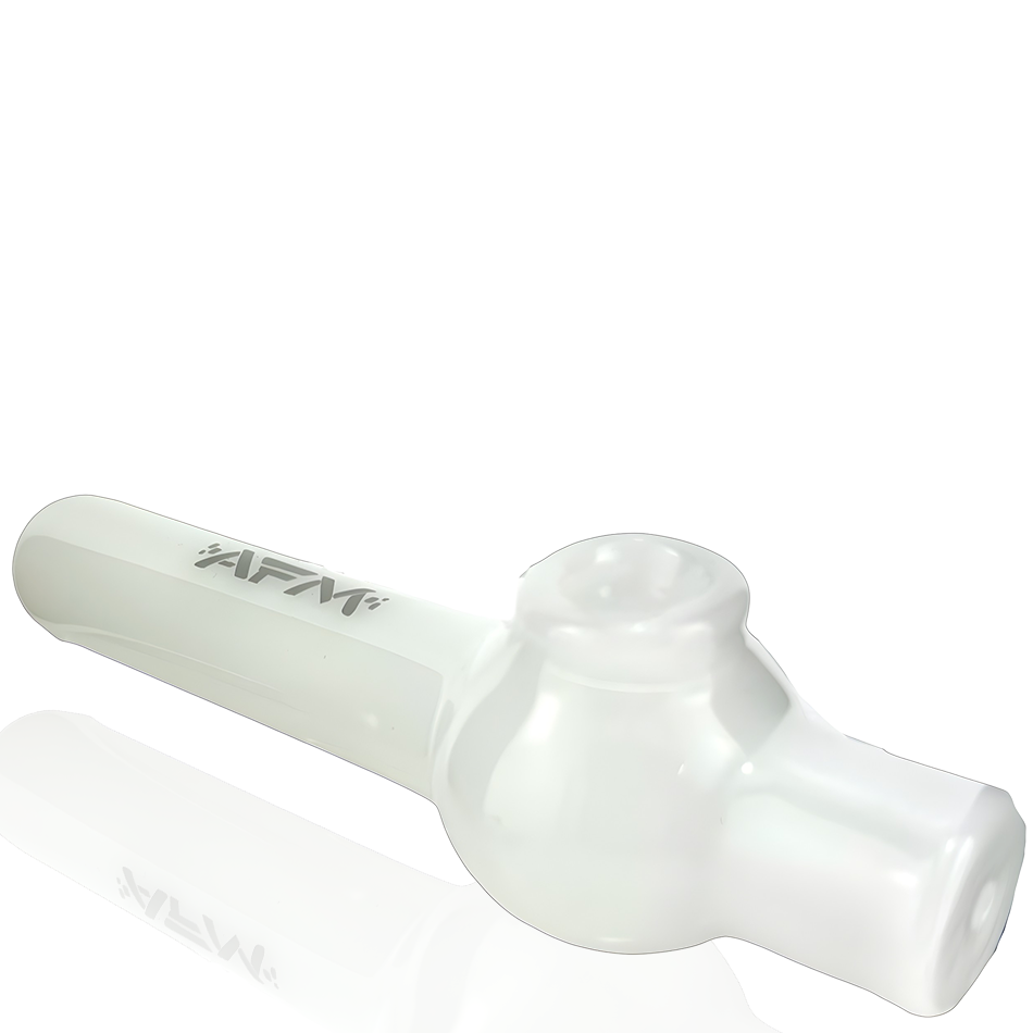 AFM 6" Lily Glass Screen Hand Pipe in Borosilicate with Colored Glass, Side View