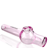 AFM 6" Lily Glass Screen Hand Pipe in Pink Borosilicate, Side View on White Background