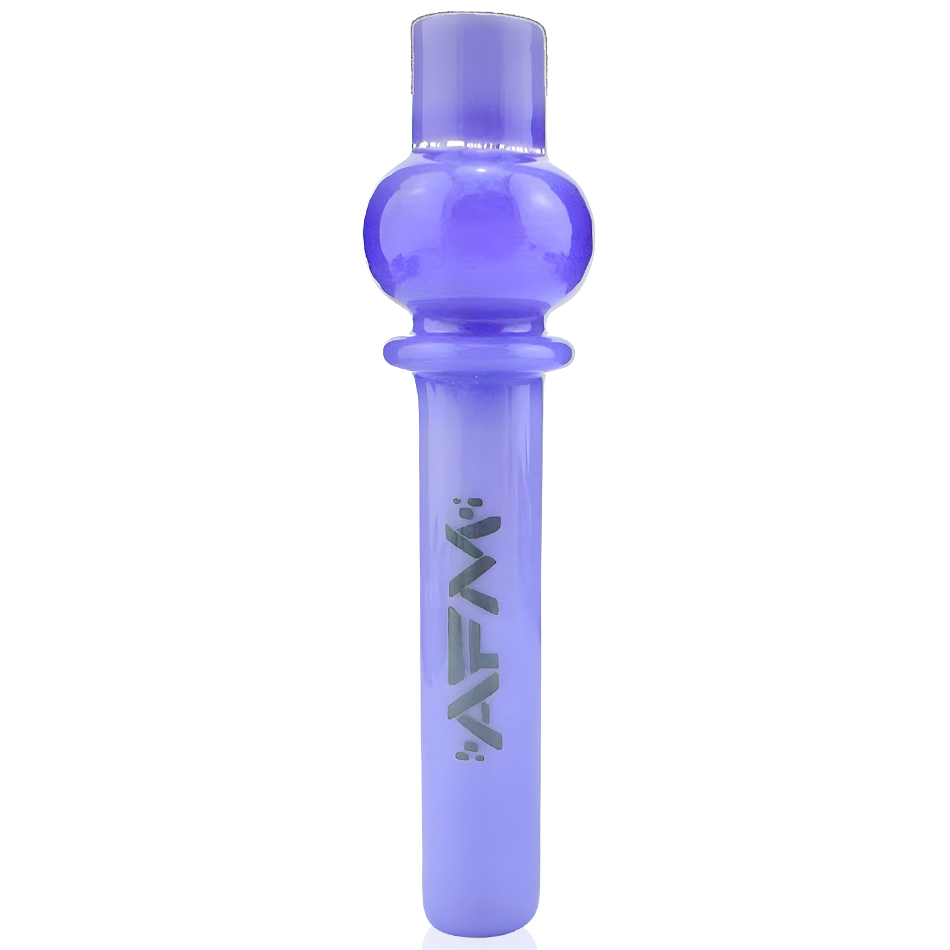 AFM 4.5" Globe Glass One Hitter Pipe in Purple - Front View, Colored Glass, Easy to Use