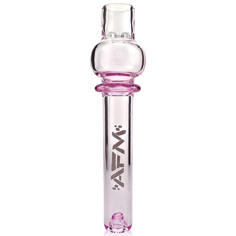 AFM 4.5" Globe Glass One Hitter Pipe in Pink - Front View on White Background