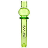 AFM 4.5" Globe Glass One Hitter Pipe in Green with Front View - Compact & Easy for Travel