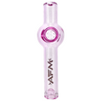 AFM 4.5" Poppy Glass Screen Hand Pipe in Pink - Front View with Borosilicate Glass