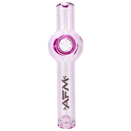 AFM 4.5" Poppy Glass Screen Hand Pipe in Pink - Front View with Borosilicate Glass