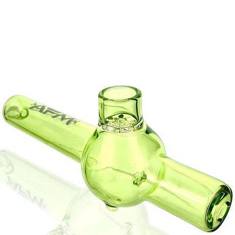 AFM 4.5" Poppy Glass Screen Hand Pipe in Neon Green with Female Joint