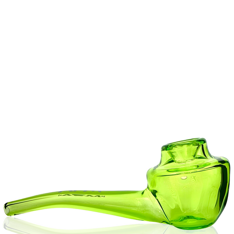 AFM 5.5" Daffodil Glass Screen Hand Pipe in Vibrant Green with Deep Bowl - Side View