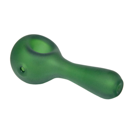 MJ Arsenal Sandblasted Pioneer Spoon Pipe in Cactus - Durable Borosilicate Glass - Top View