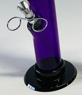 JM Enterprises 6-9-12-15" Acrylic Straight Tube Basic Bong - Multiple Colors