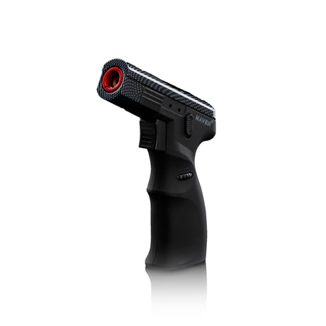 Maven Torch Model K Handheld Torch in Carbon Fiber Black with windproof adjustable flame