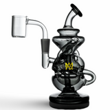 MJ Arsenal Charcoal Infinity Mini Rig LE with Banger Hanger, Front View on White Background