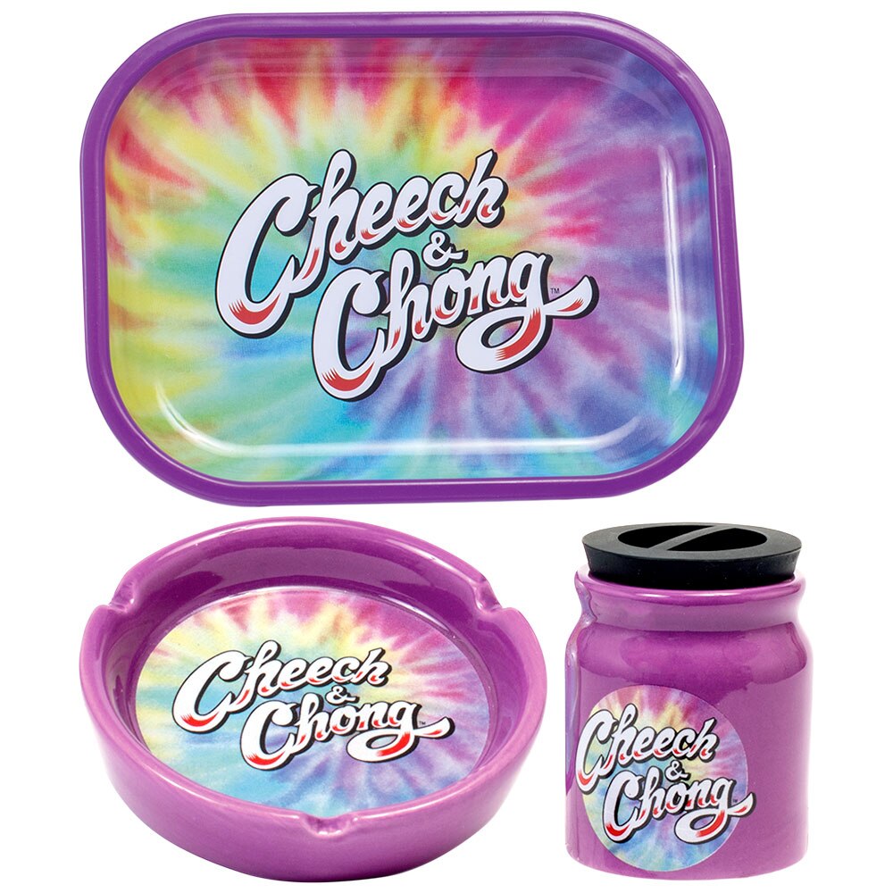 Cheech & Chong Smoke Lover's 3-Piece Gift Set | Purple Tie Dye