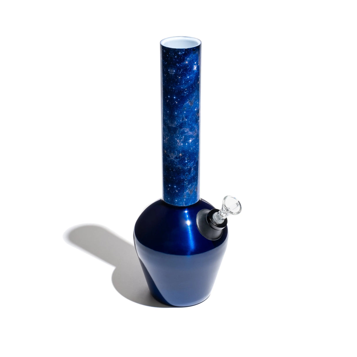 Chill Bong Cosmos Neckpiece with blue space-themed design, angled view on white background