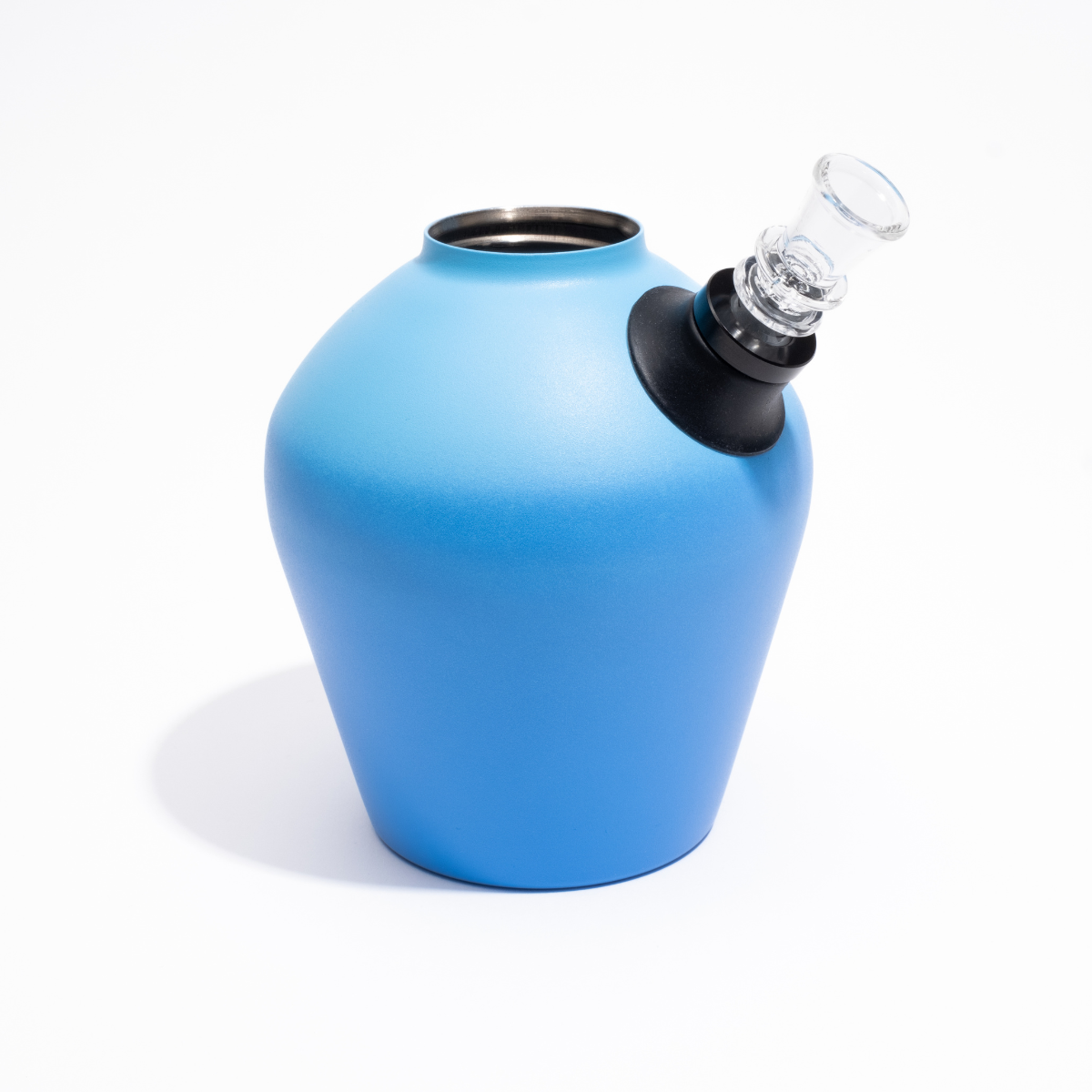 Chill Steel Pipes Blue Ombre Bong - Limited Edition Matte Finish - Angled View