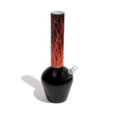 Chill Steel Pipes Gloss Black Base with Red Accented Tube - Durable Metal Smoking Pipe