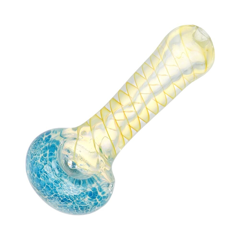 Classic Frit & Stripe Spoon Pipe | 3.5" | Assorted Designs | 40ct Bundle