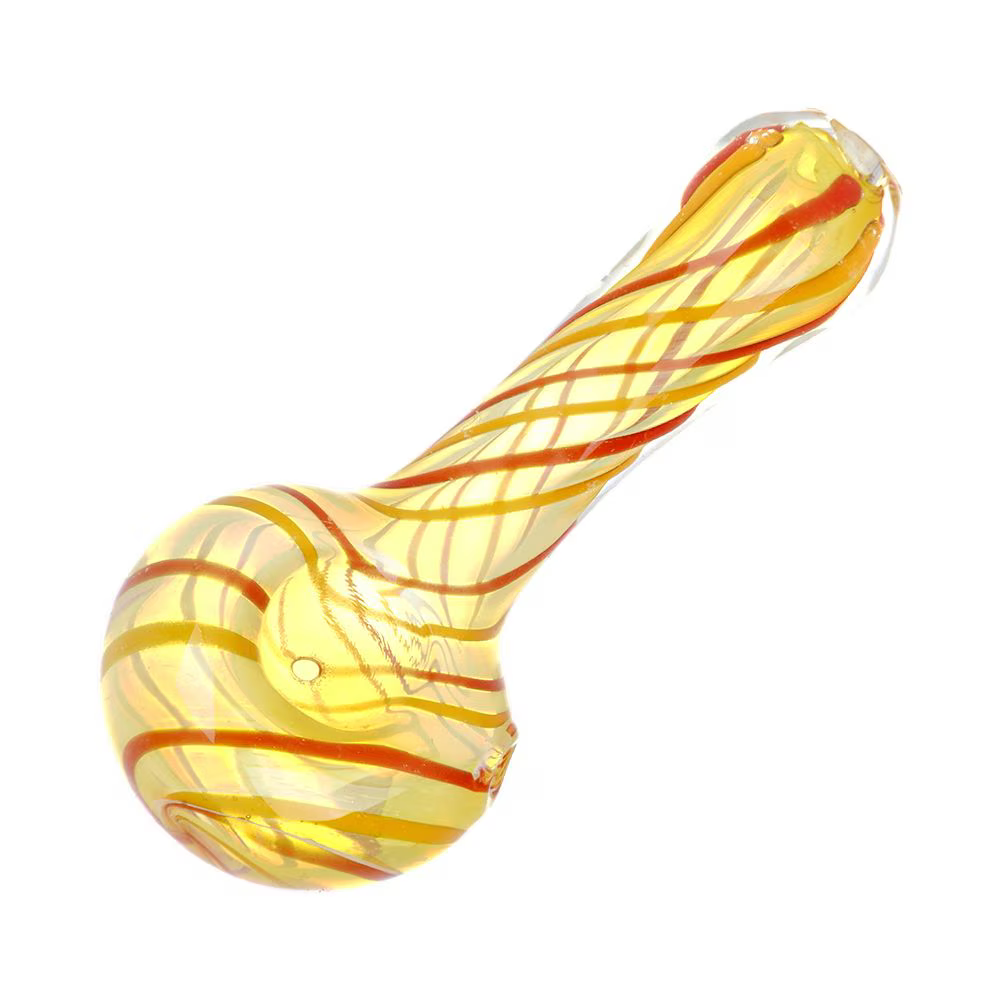 Classic Frit & Stripe Spoon Pipe | 3.5" | Assorted Designs | 40ct Bundle