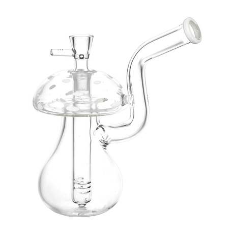 Clear Mushroom Glass Water Pipe | 6.5" | 14mm F