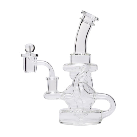 Human Grade Stubby Klein Glass Recycler Dab Rig