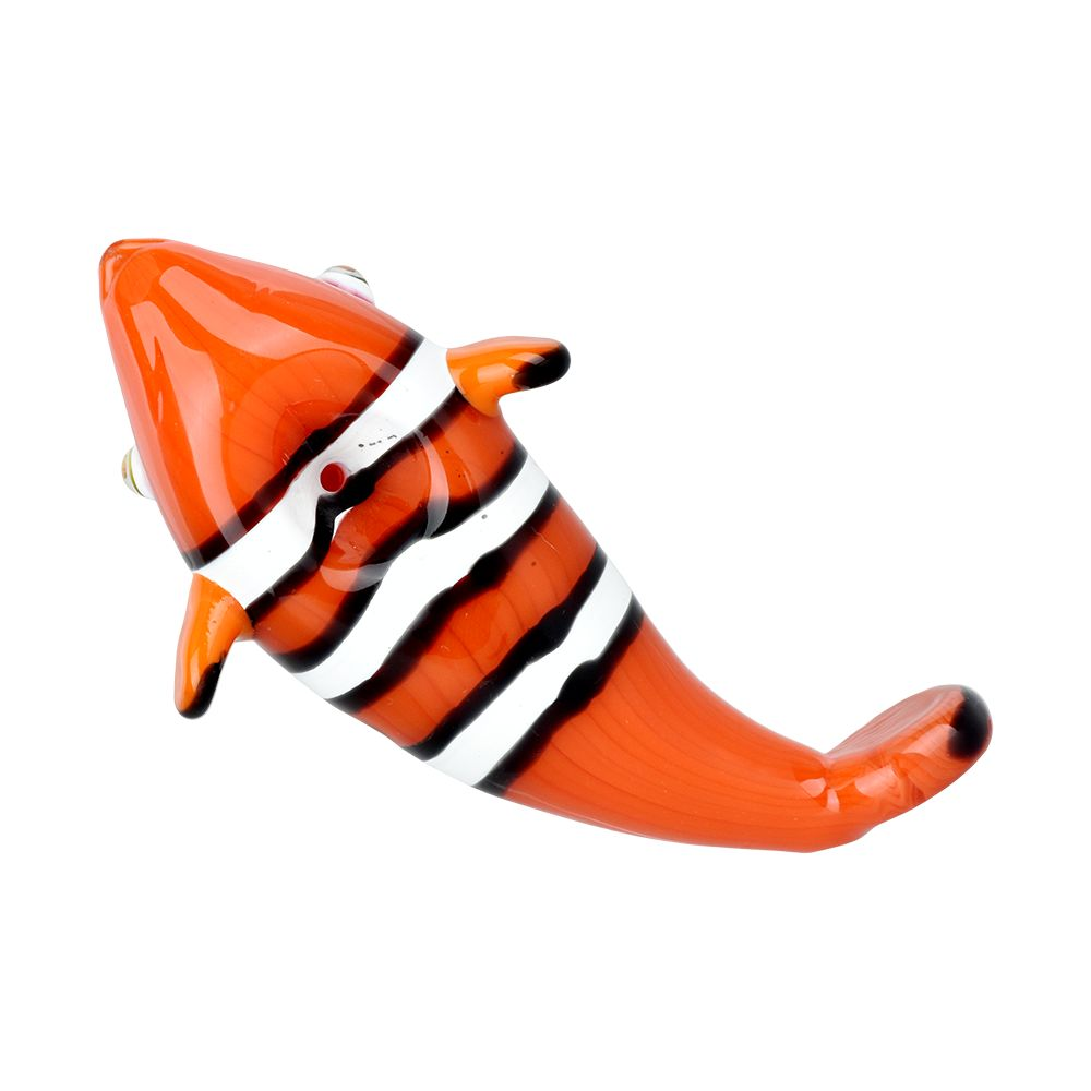 Clownfish Glass Hand Pipe | 4" | Colors Vary