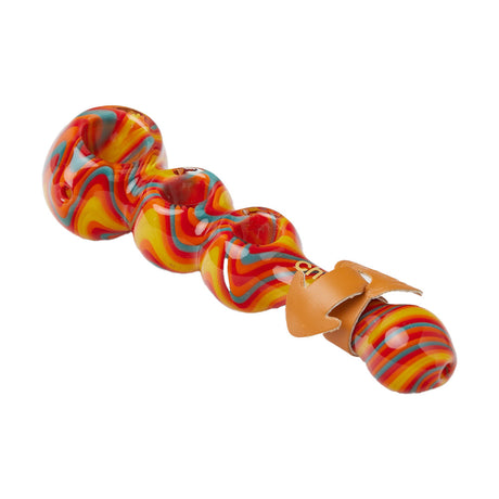 Cheech Glass 5.5" 'I'm Here To Party' Hand Pipe in vibrant colors, side view on white background