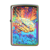 ThreadHeads Zippo Lighter with Psychedelic Colorful Artwork - Front View