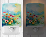 Anemones in Watercolor Ceramic Night Light