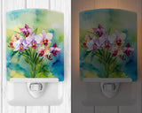 Orchids in Watercolor Ceramic Night Light