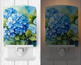 Hydrangeas in Watercolor Ceramic Night Light