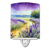 Lavender in Watercolor Ceramic Night Light