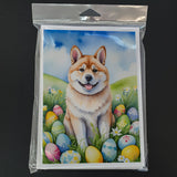 Akita Easter Egg Hunt Greeting Cards Pack of 8