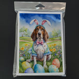 American English Coonhound Easter Egg Hunt Greeting Cards Pack of 8