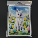 American Eskimo Easter Egg Hunt Greeting Cards Pack of 8