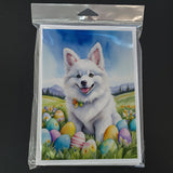 American Eskimo Easter Egg Hunt Greeting Cards Pack of 8