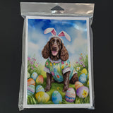 American Water Spaniel Easter Egg Hunt Greeting Cards Pack of 8