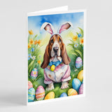 Basset Hound Easter Egg Hunt Greeting Cards Pack of 8