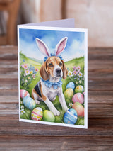 Beagle Easter Egg Hunt Greeting Cards Pack of 8