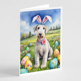 Bedlington Terrier Easter Egg Hunt Greeting Cards Pack of 8