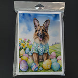 Belgian Tervuren Easter Egg Hunt Greeting Cards Pack of 8